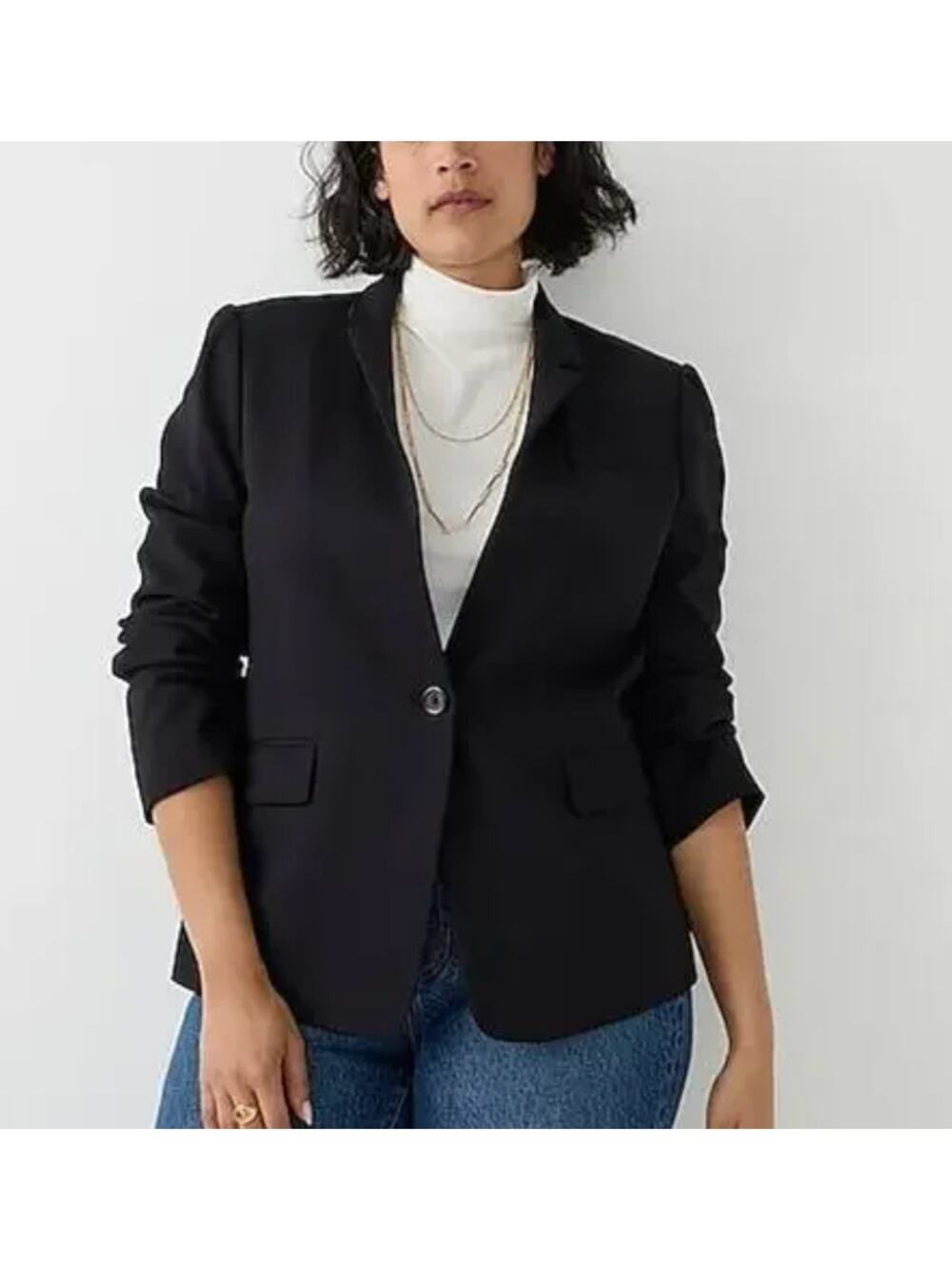 J.Crew Regent Blazer Wool Academia Work Office Black 4